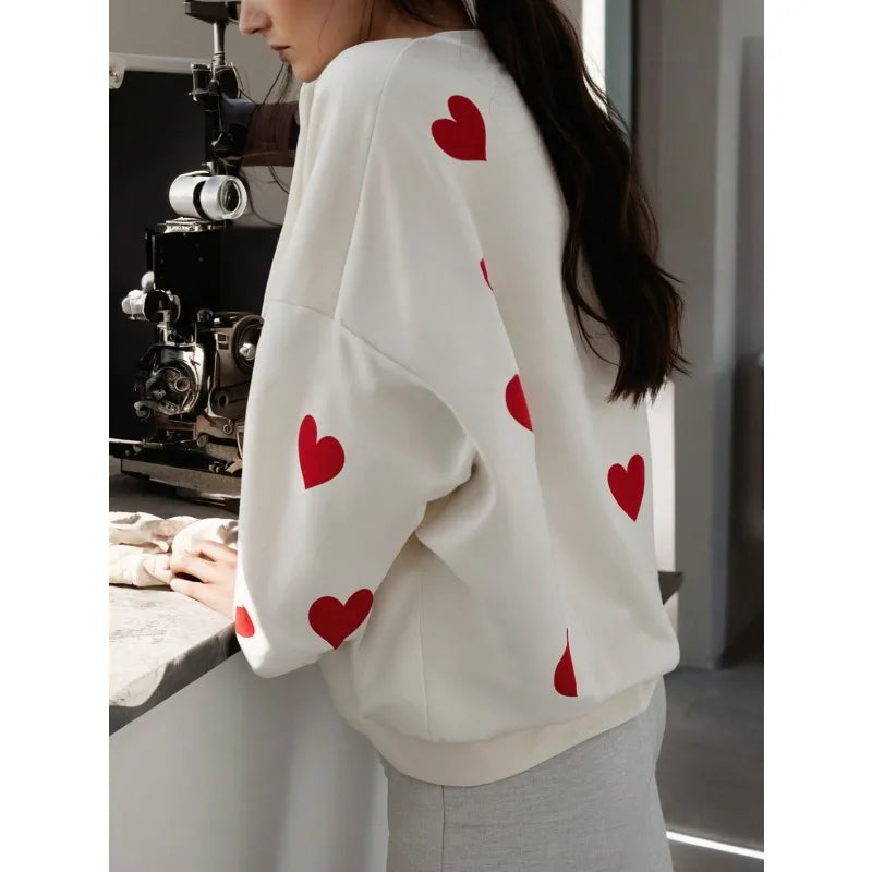 Pull Saint-Valentin à Cœurs Femme élégante