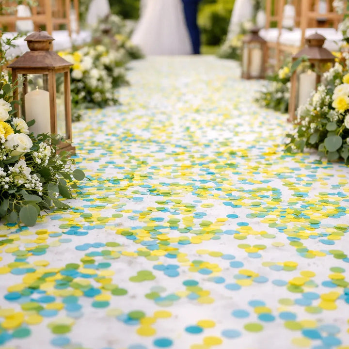 Push Up Confettis Verts et Bleus