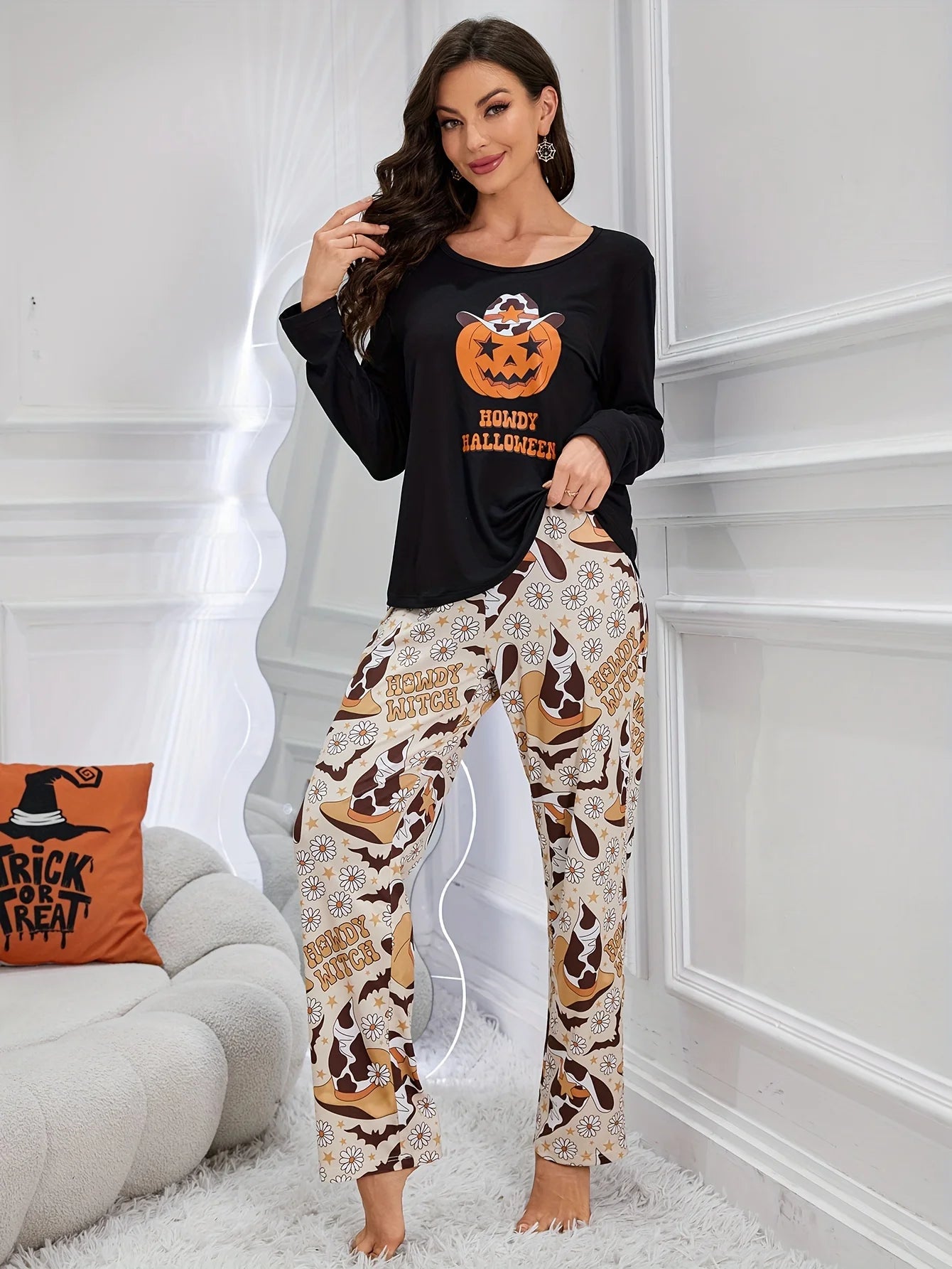 Pyjama Halloween 2 Pièces Femme Design