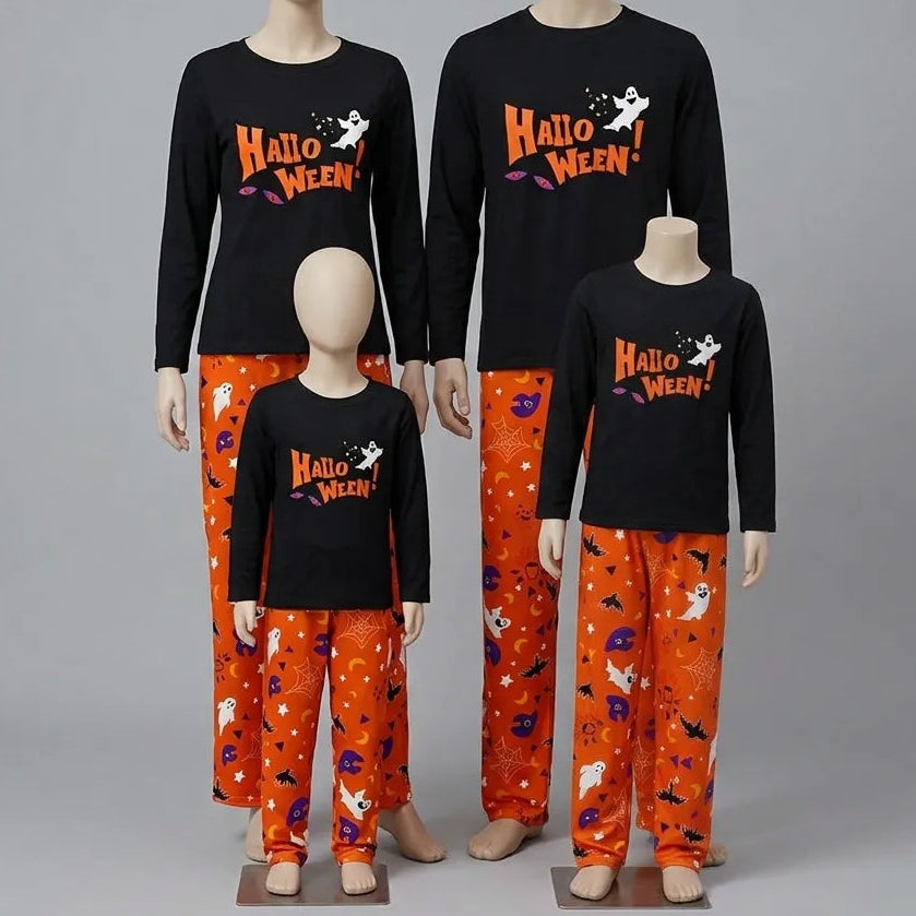 Pyjama Halloween Assorti Famille Minimaliste