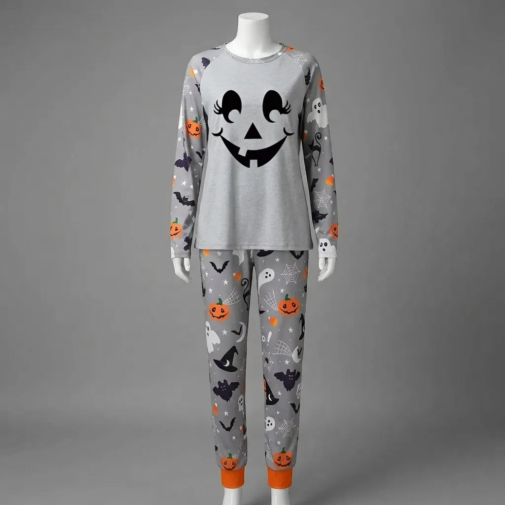 Pyjama Halloween Gris Confortable Minimaliste