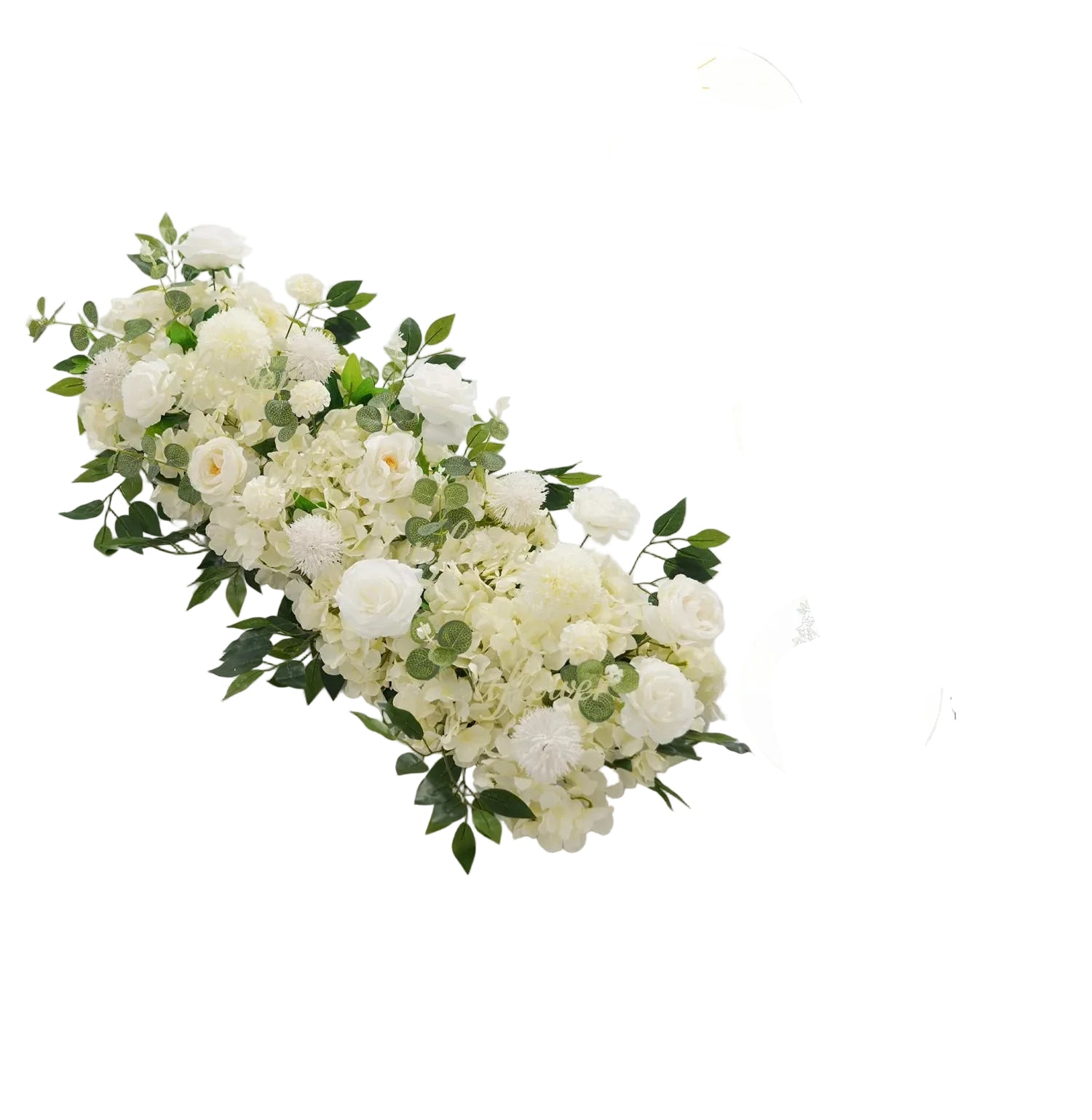 Rangée de Fleurs Blanches pour Table Glamour