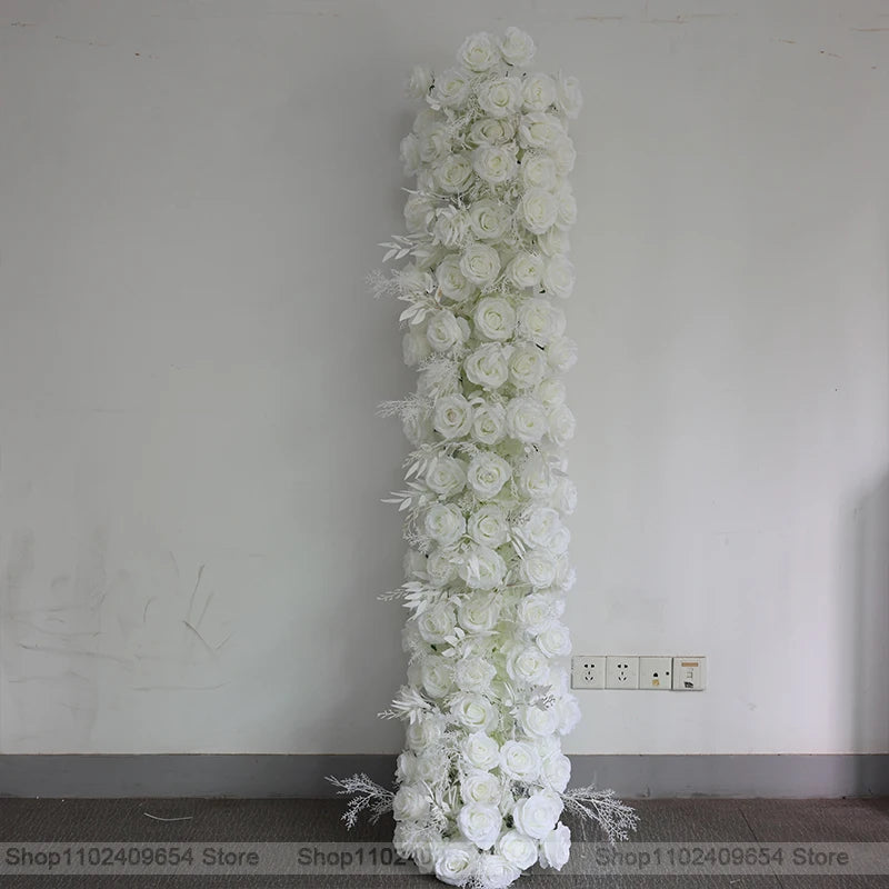 Rangée de Roses Blanches Artificielles Pour Arche luxe