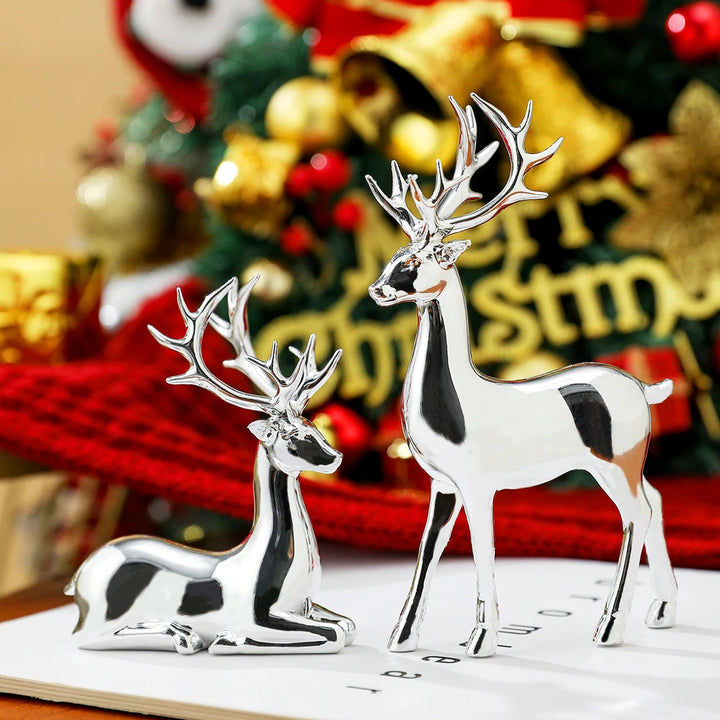 Rennes de Noël Argentés