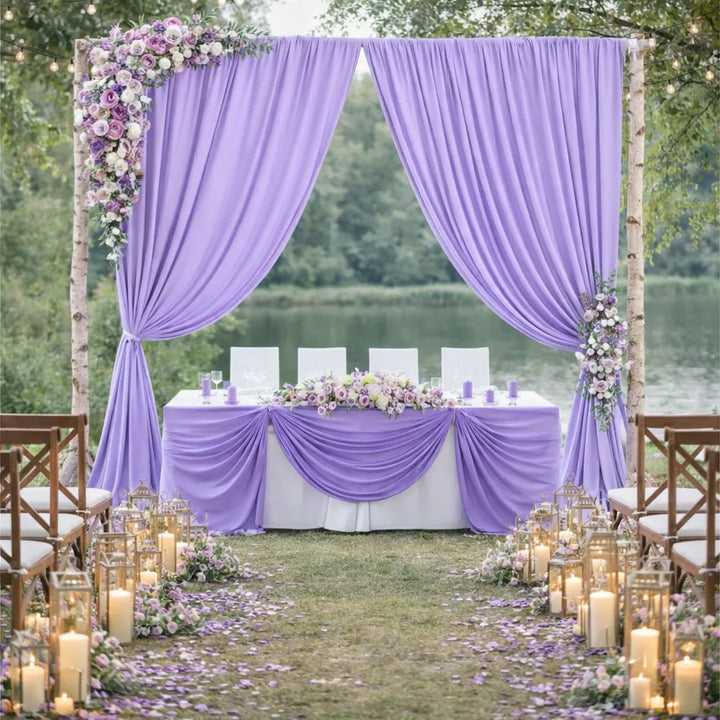 Rideau Arrière-Plan Mariage Violet