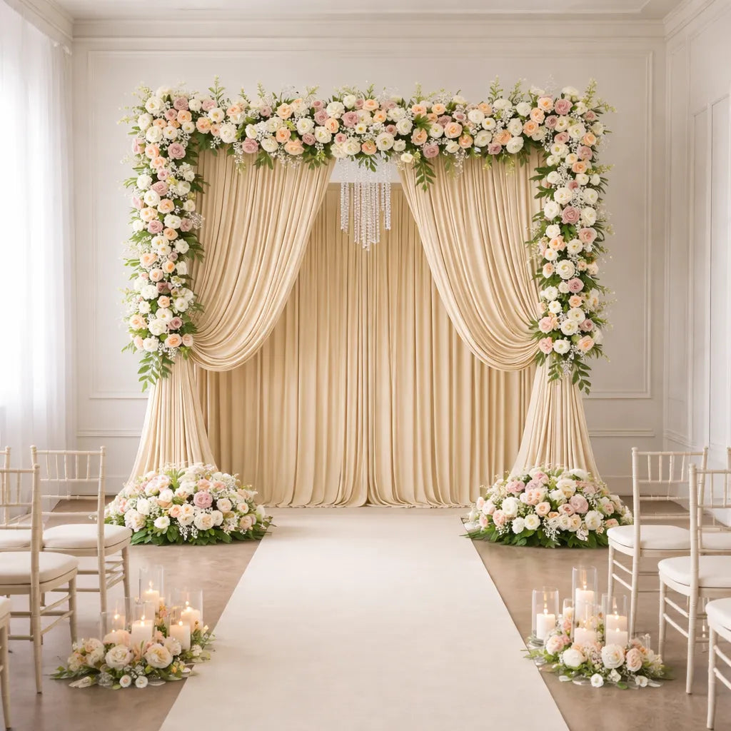 Rideau Champagne Fond Mariage Chic