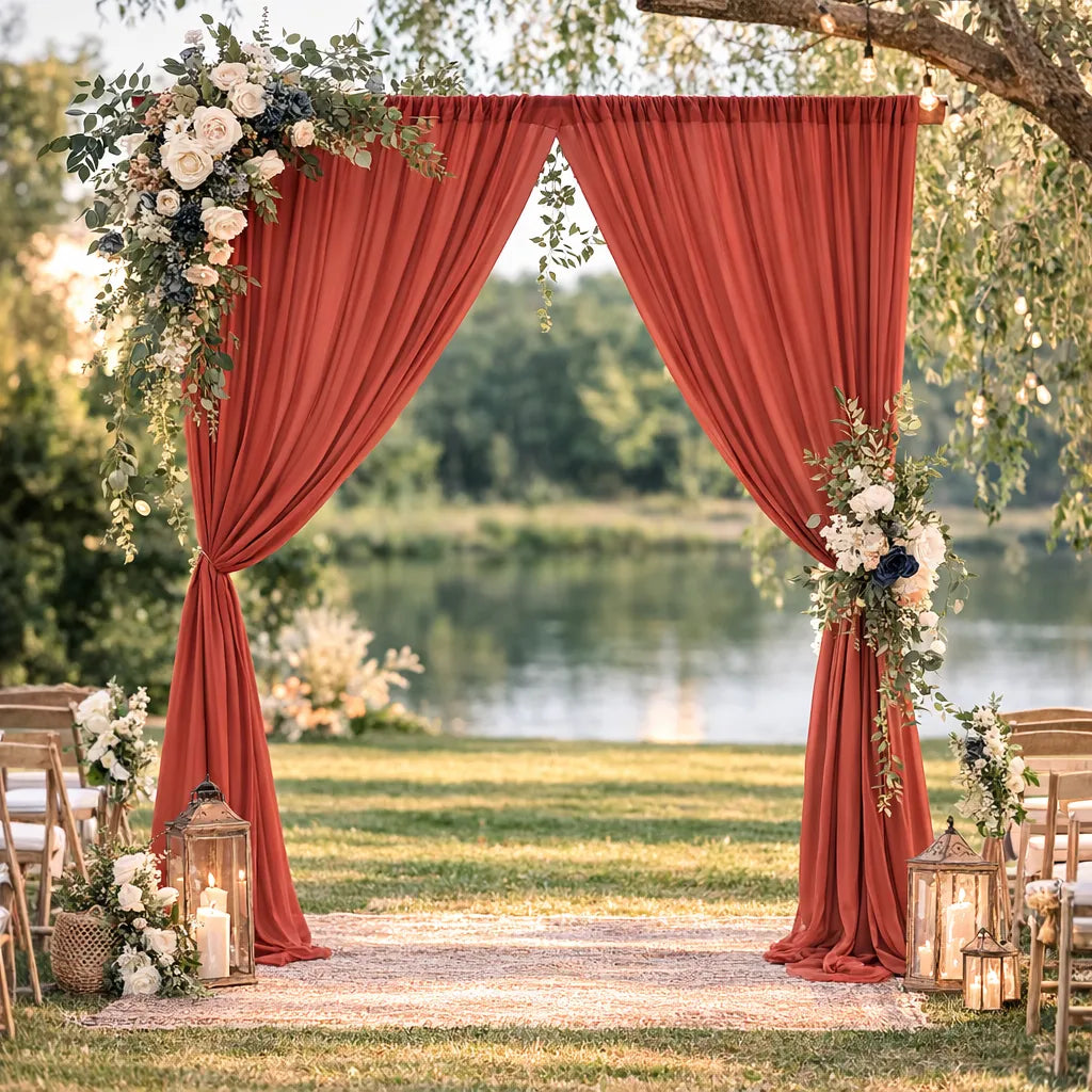 Rideau Déco Mariage Terracotta