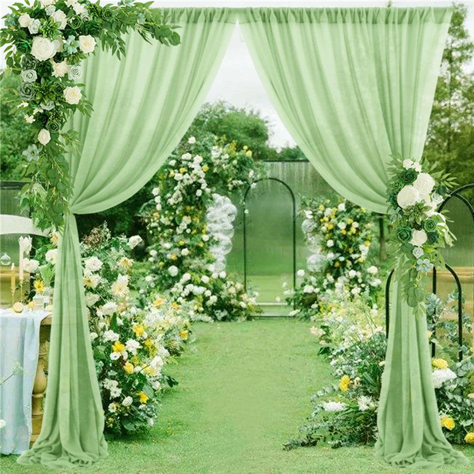Rideau Déco Mariage Vert Unique
