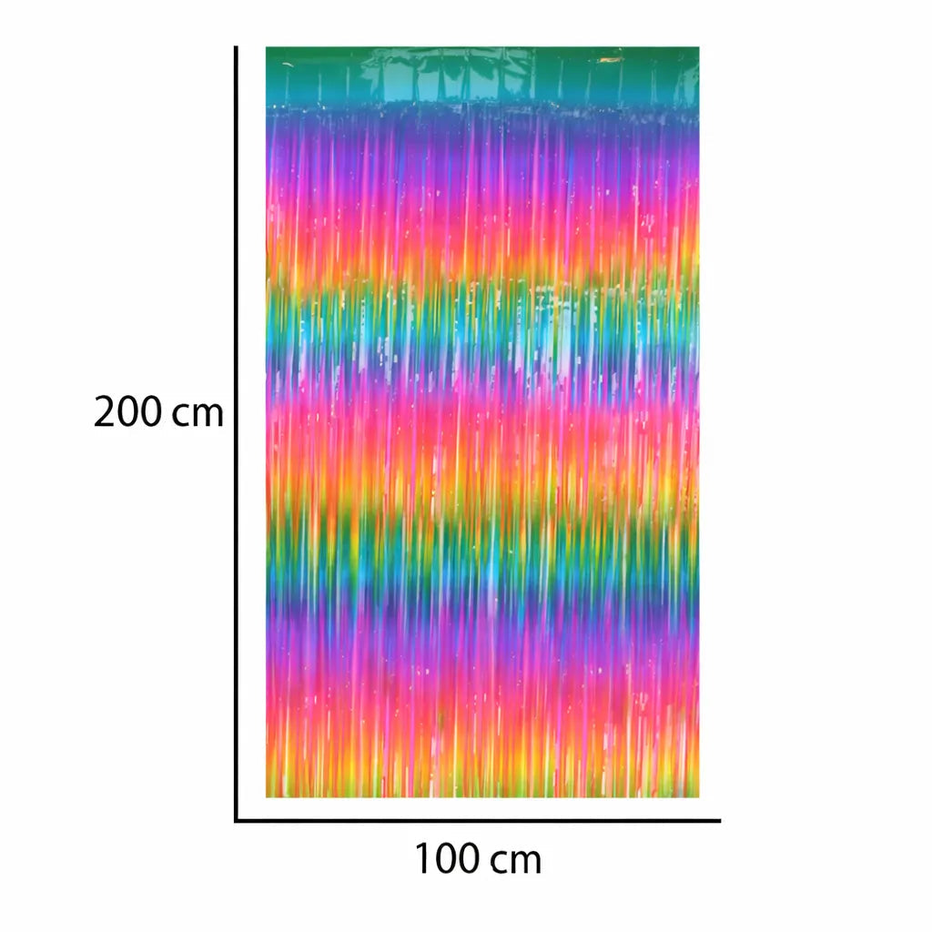 Rideau à Franges Dégradé Multicolore Vibrante