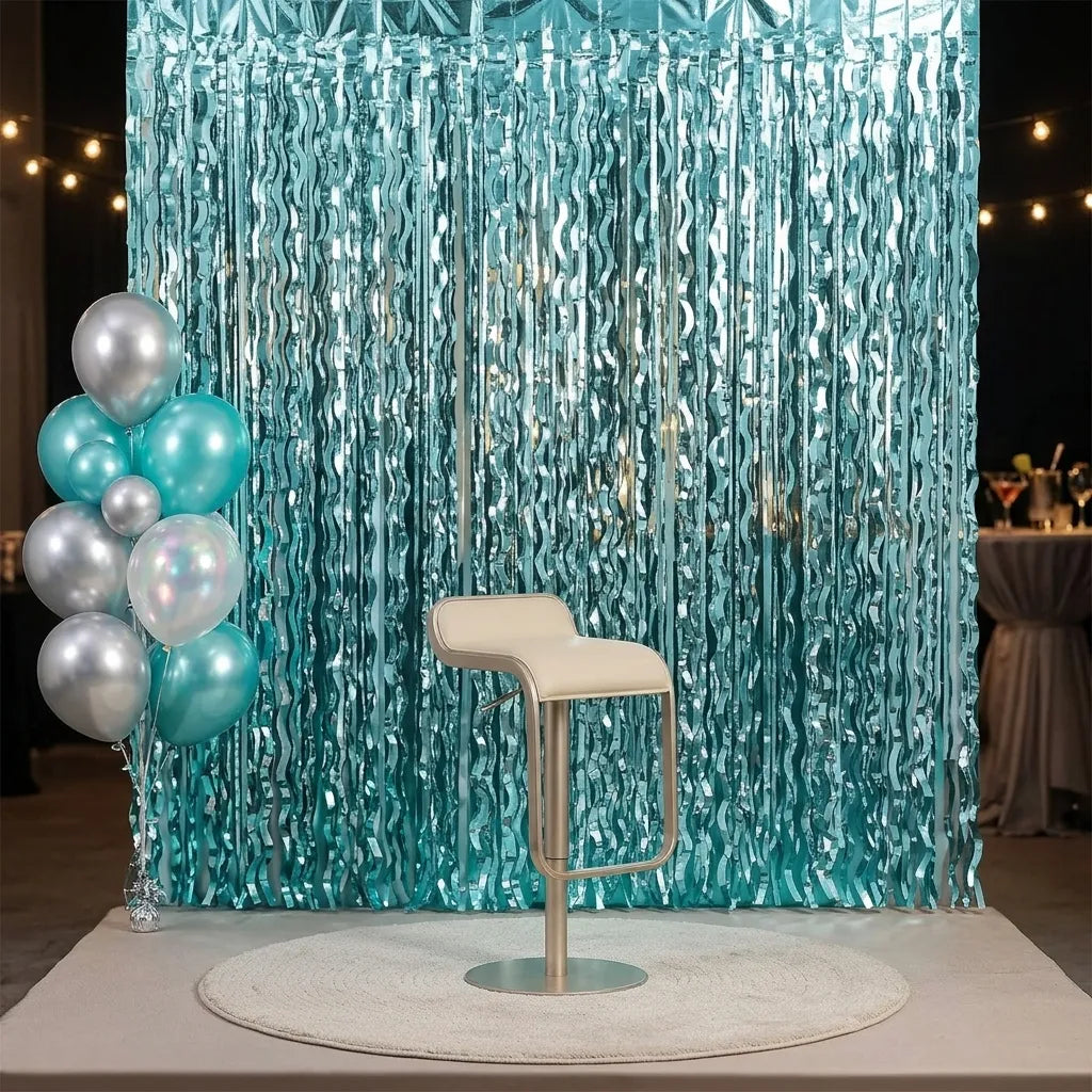 Rideau à Franges Ondulés Bleu Etoilé chic
