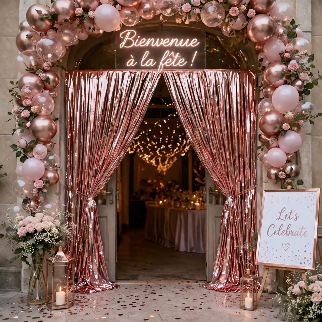 Rideau à Franges Rose Gold Mate