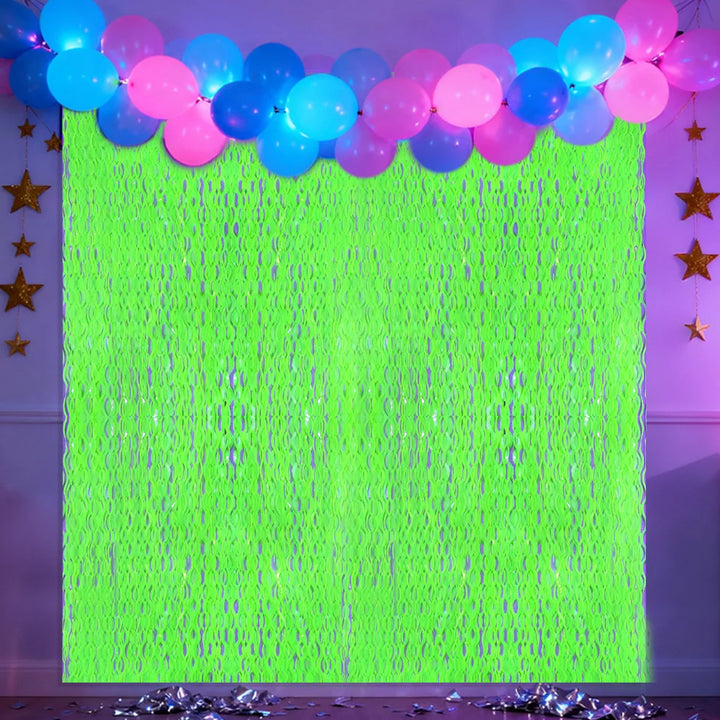 Rideau à Franges Vert Fluorescent