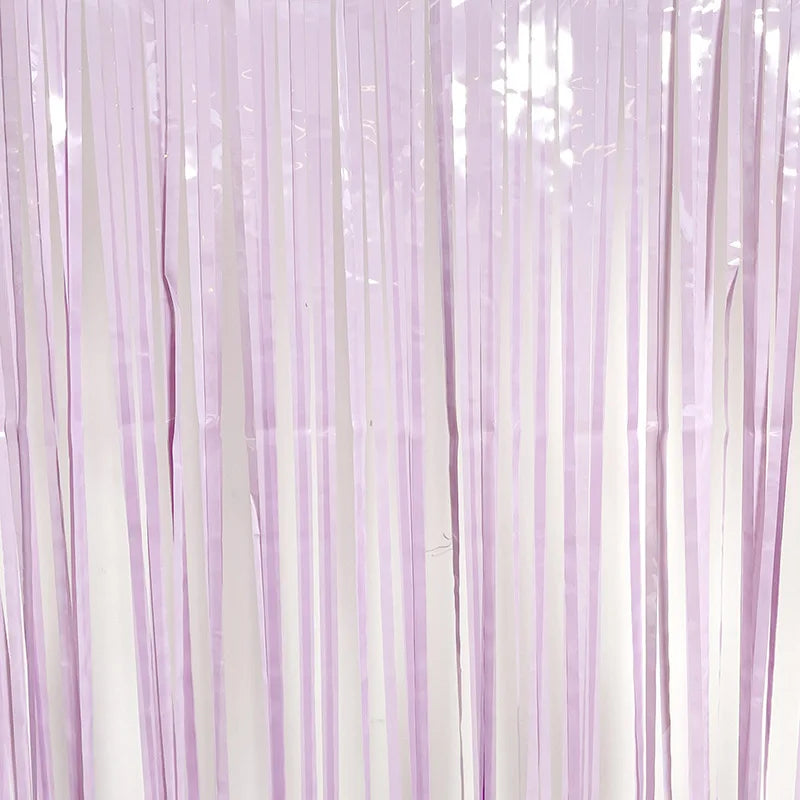 Rideau à Franges Violet Pastel Raffinée