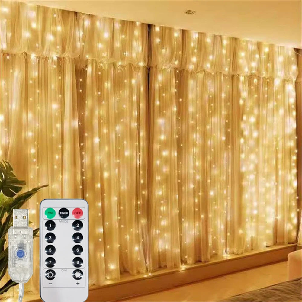 Rideau Lumineux Blanc Chaud Cocooning