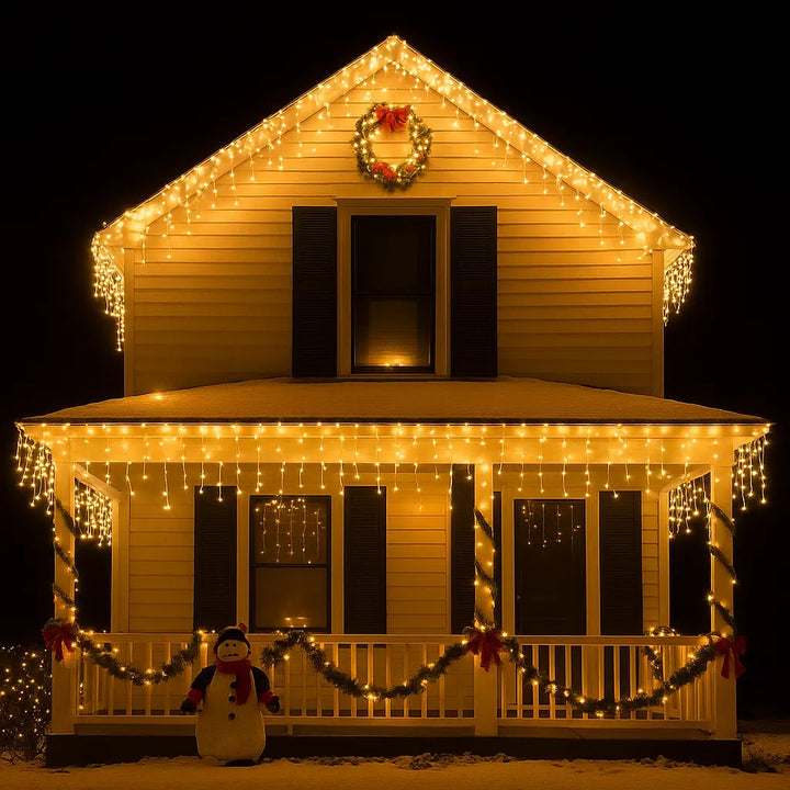 Rideau Lumineux Blanc Chaud Noël Chaleureux
