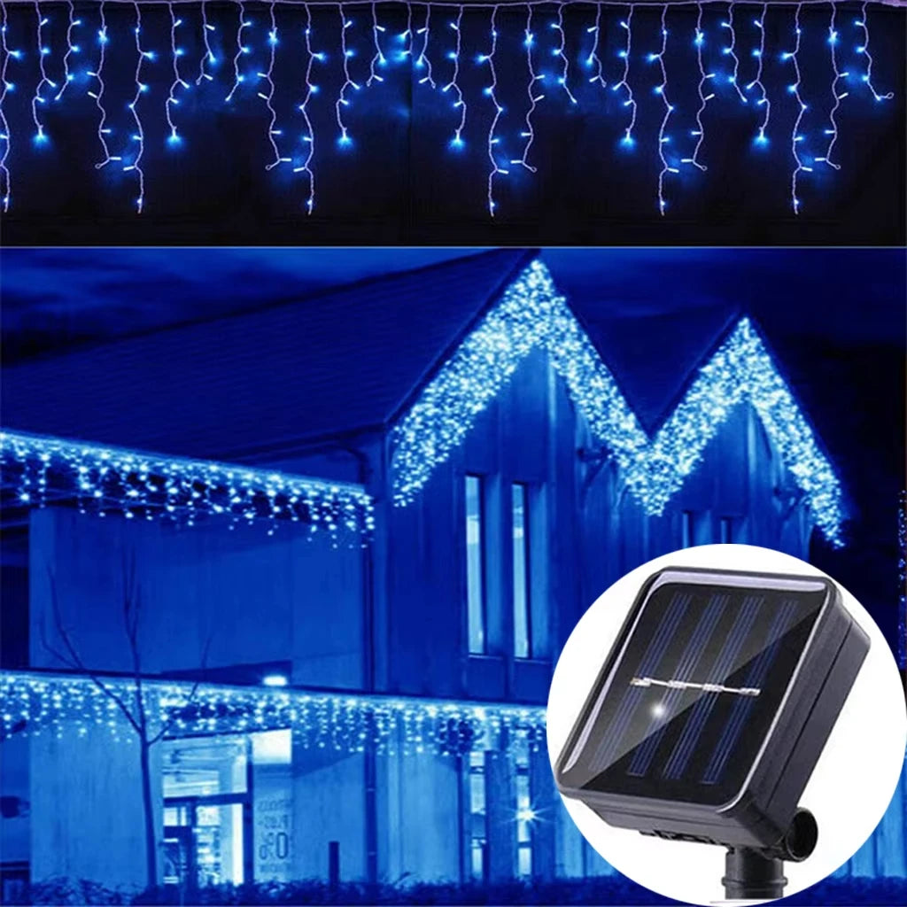 Rideau Lumineux Bleu Décoratif