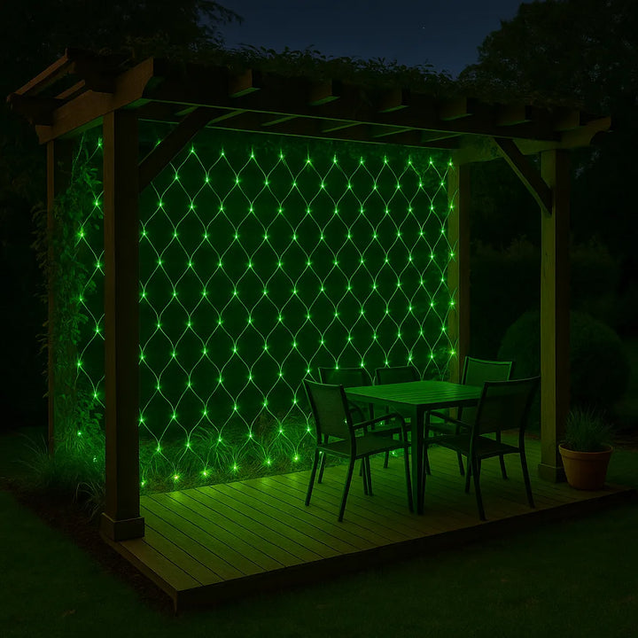 Rideau Lumineux Filet Vert