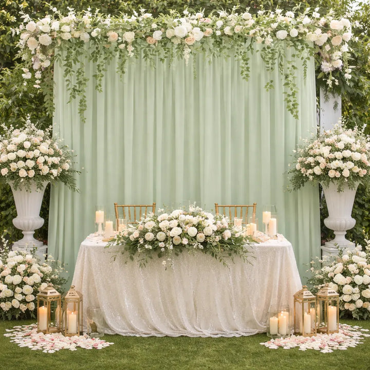 Rideau Mariage Arrière-Plan Vert