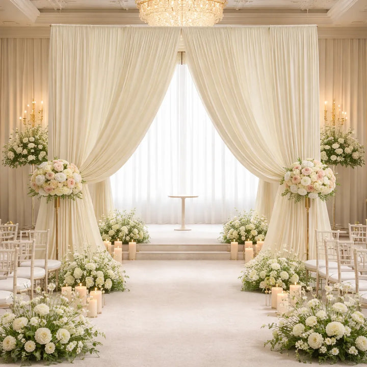Rideau Mariage Ivoire Elégant