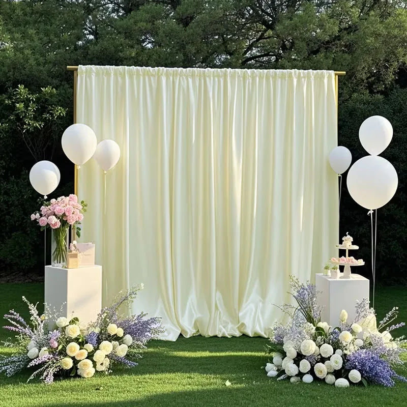 Rideau Mariage Ivoire en Satin chic