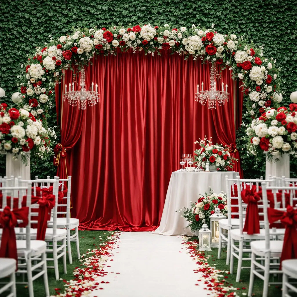 Rideau Mariage Rouge