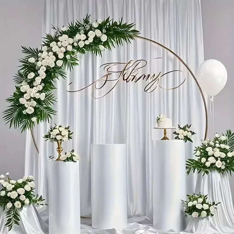 Rideau Mariage en Satin Blanc Aérien