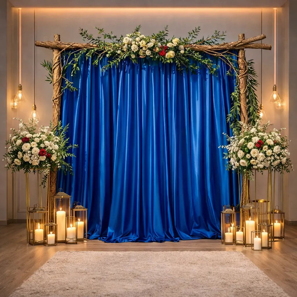 Rideau d’Arrière-Plan Mariage Bleu