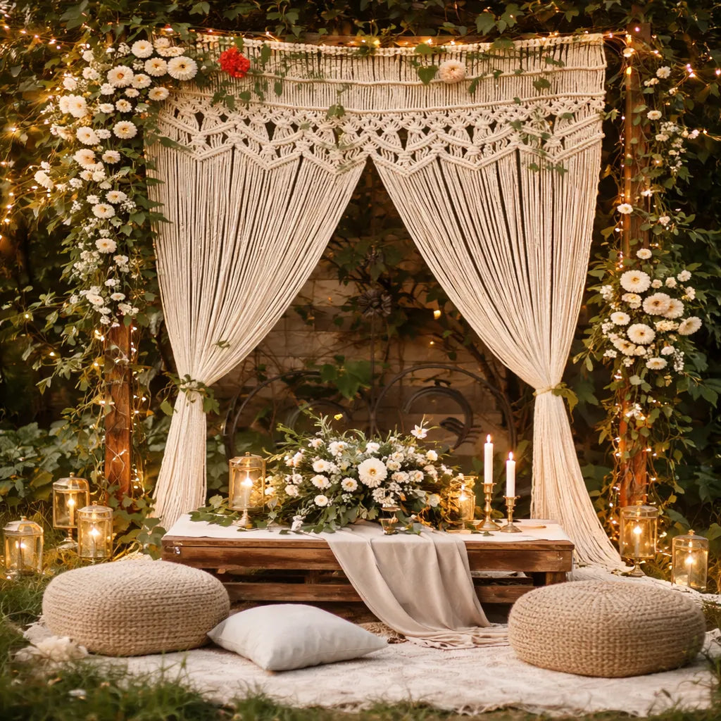 Rideau de Fond Mariage Bohème