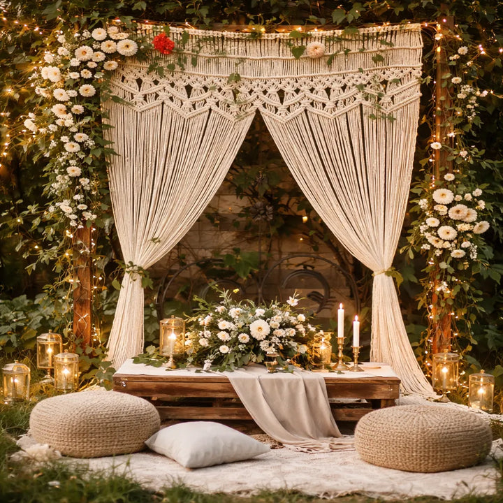 Rideau de Fond Mariage Bohème