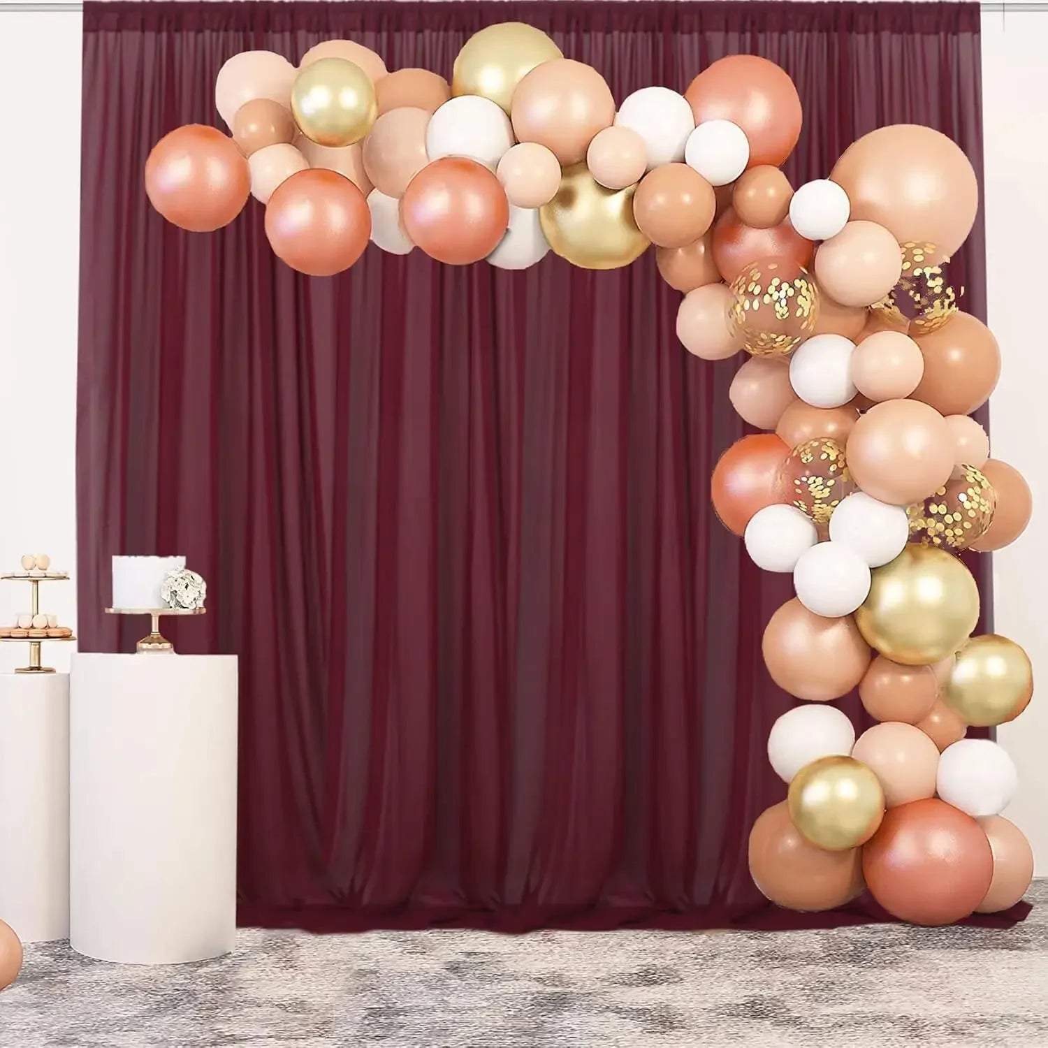 Rideau de Fond Mariage Bordeaux Unique