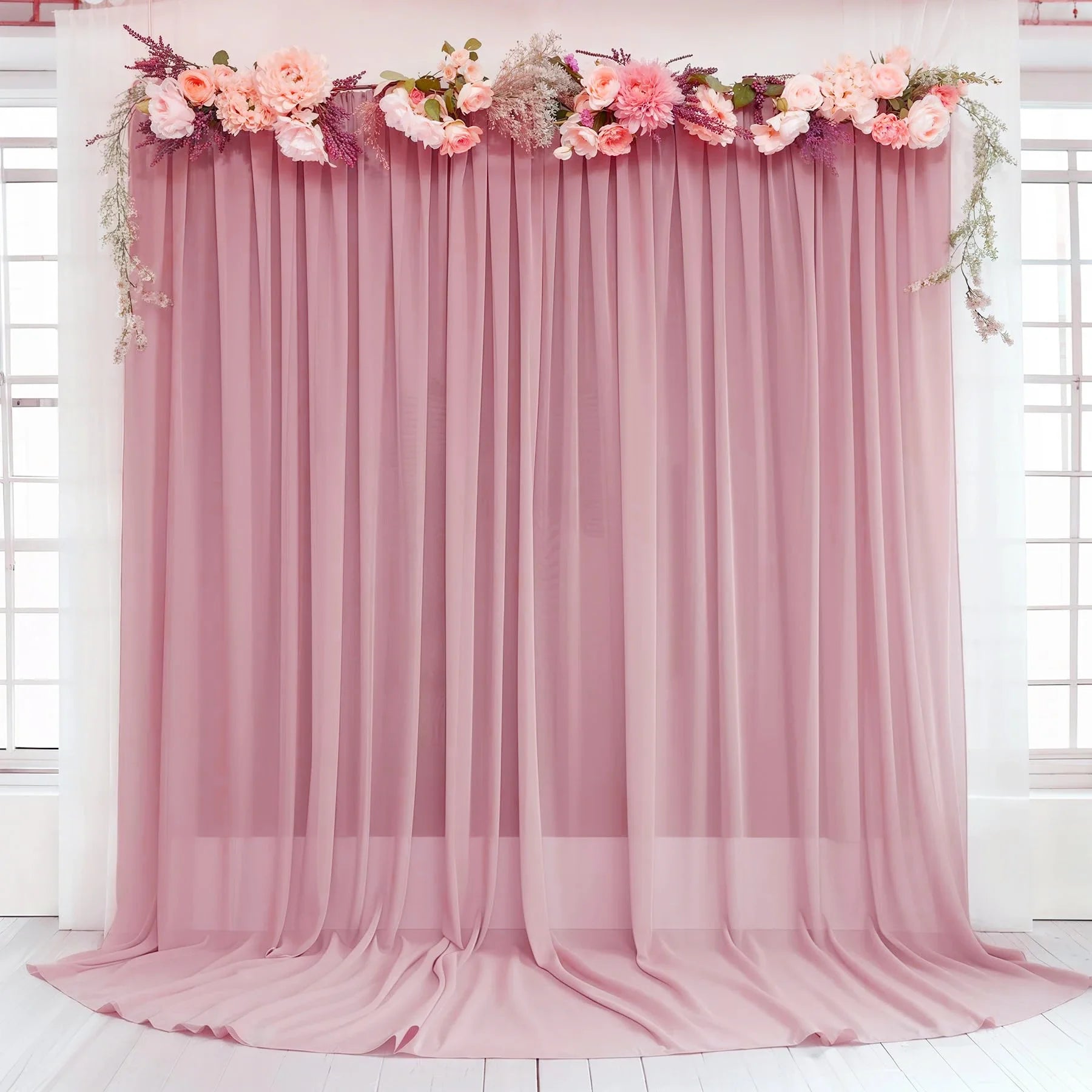 Rideau de Fond Mariage Rose