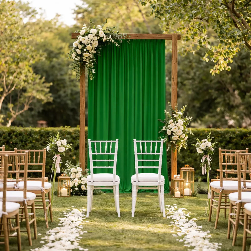 Rideau de Fond Mariage Vert sublime