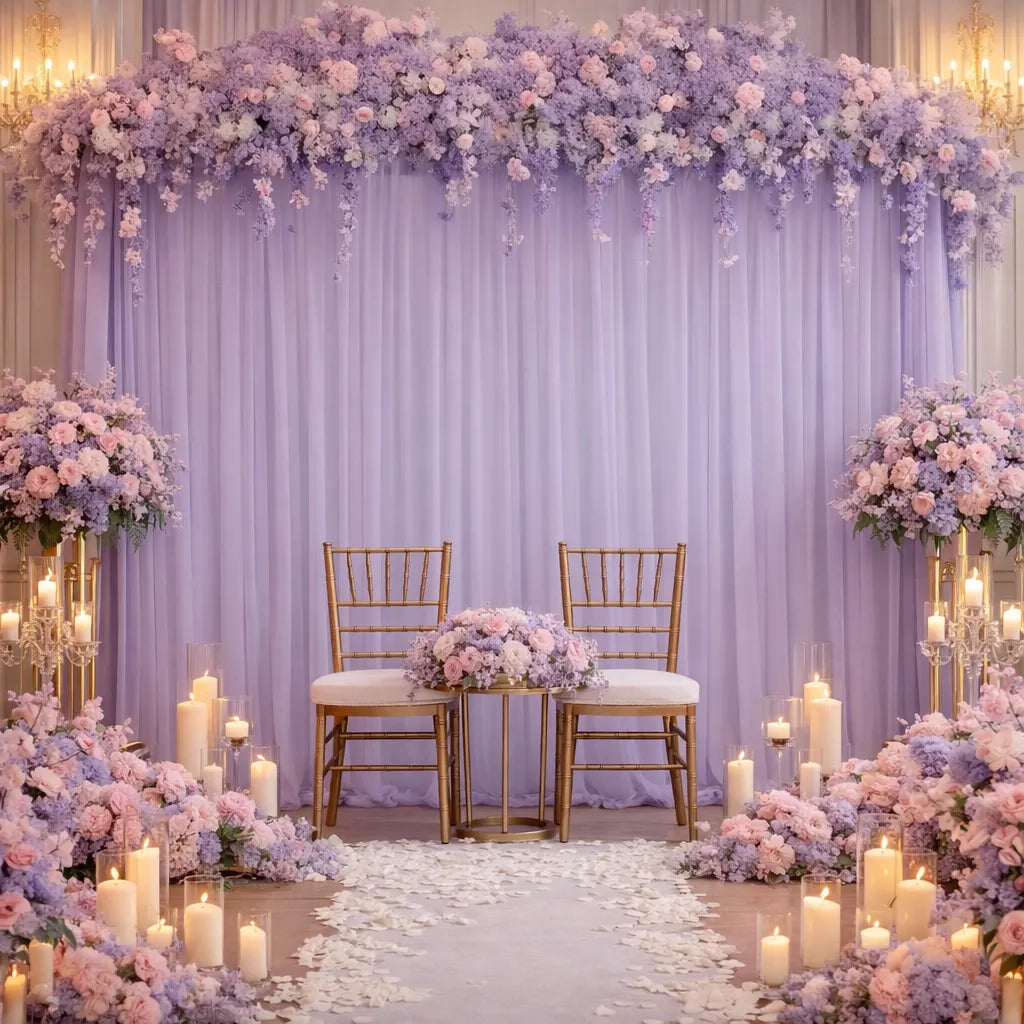 Rideau de Fond Mariage Violet