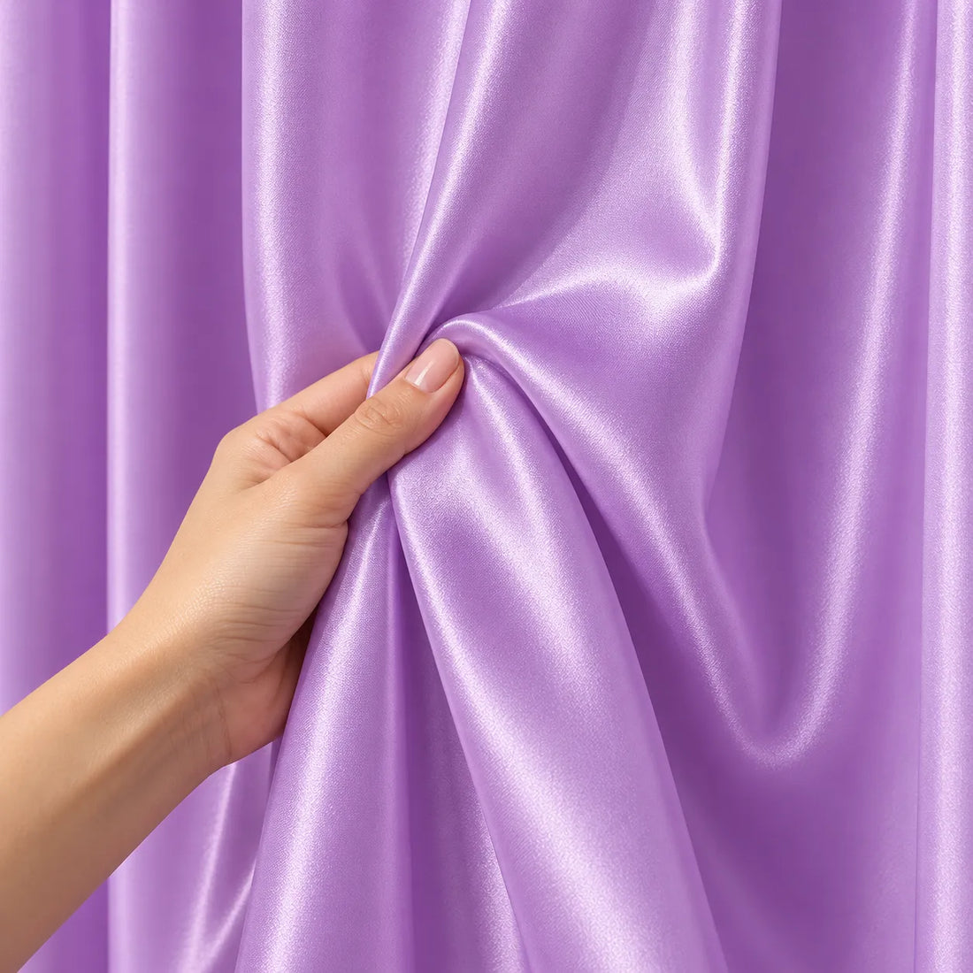 Rideau de Fond Violet Satiné pour Mariage classique