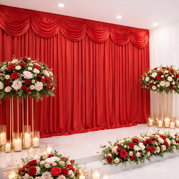 Rideau de Soie à Cantonnière de Luxe