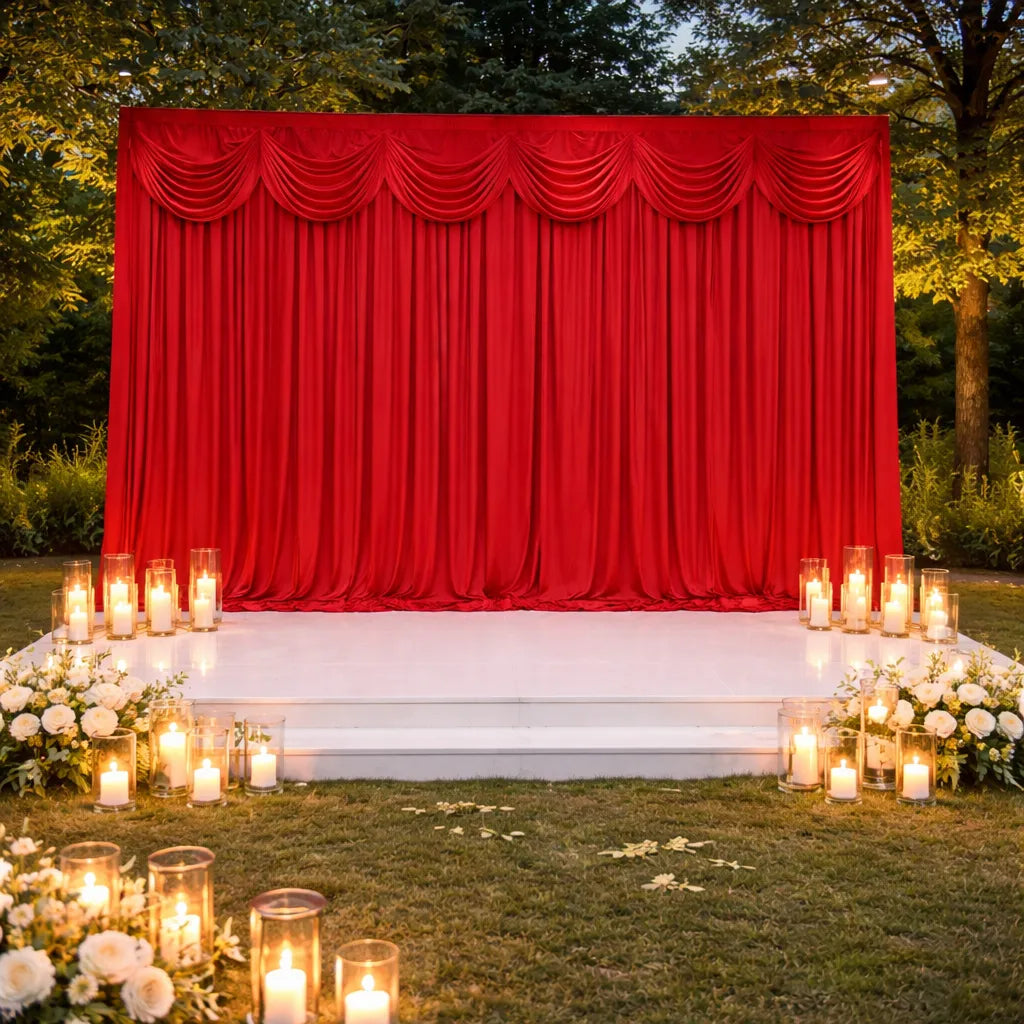 Rideau de Soie à Cantonnière de Luxe Unique