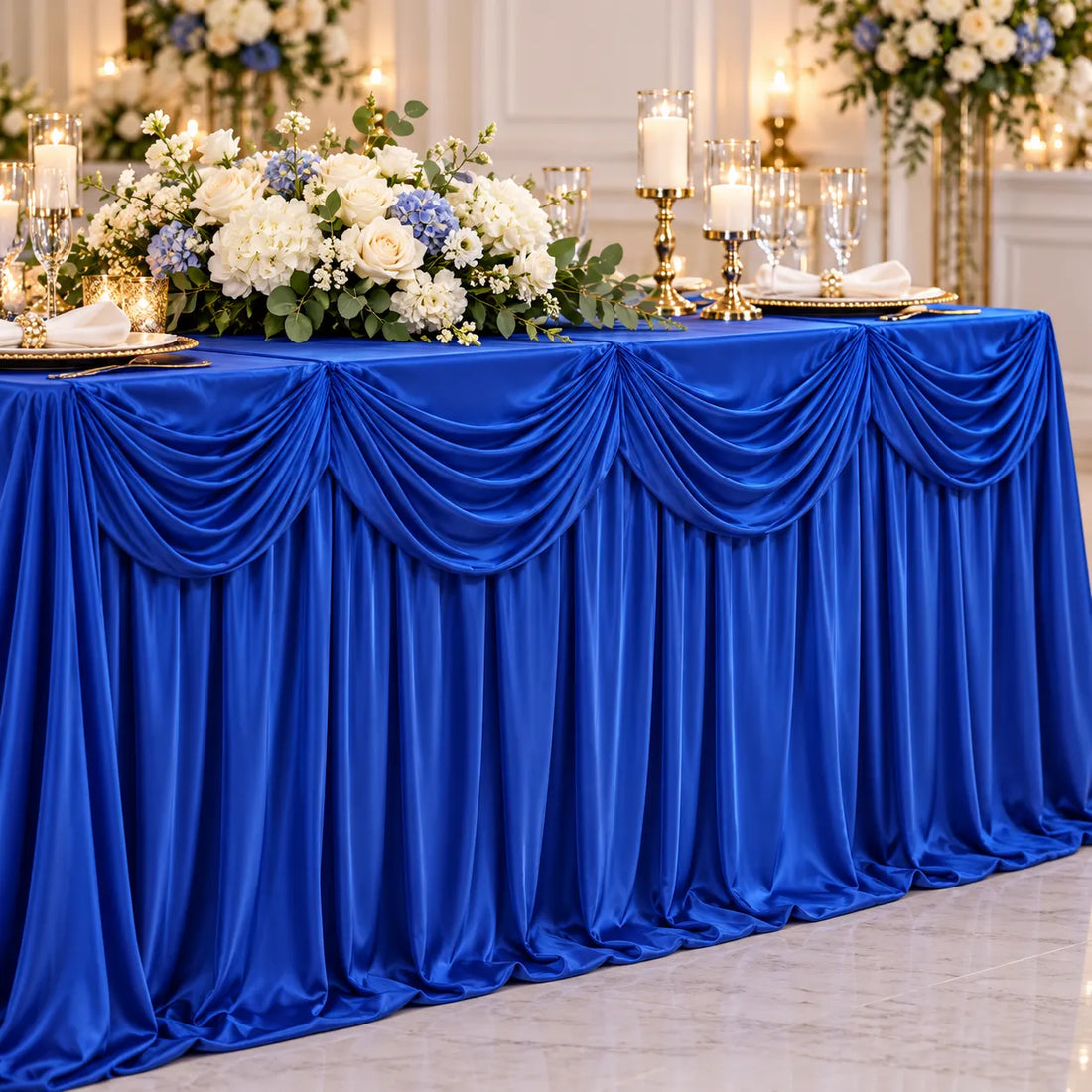 Rideau de Soie à Cantonnière pour Mariage élégant