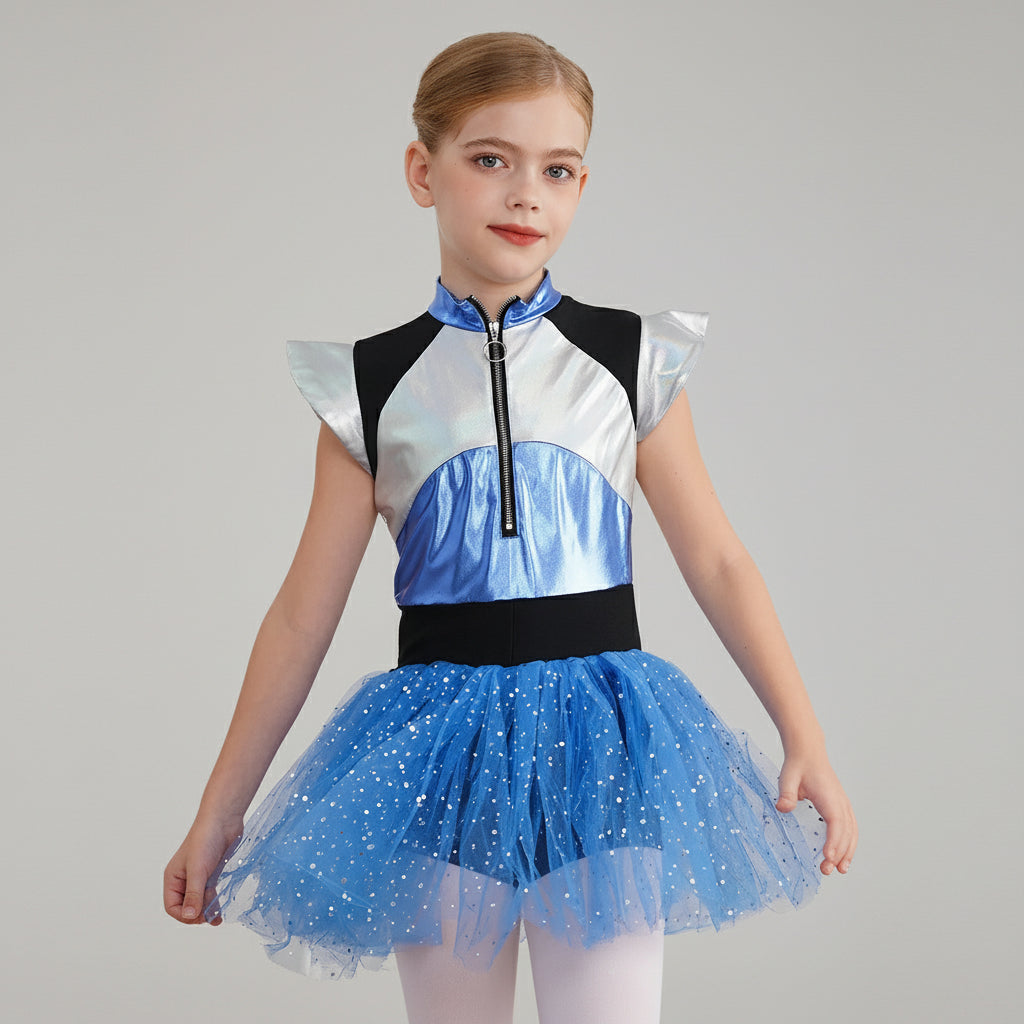 Robe Astronaute Pailletée Fille