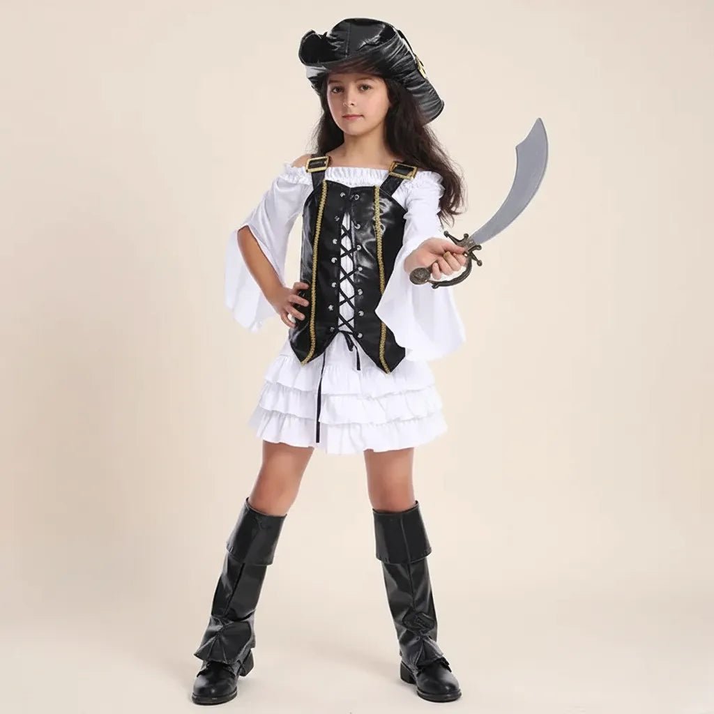 Robe Blanche Pirate Fille