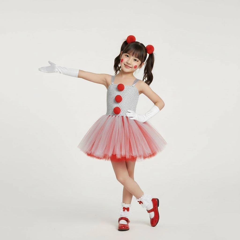 Robe Clown Design Fille