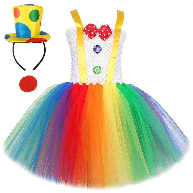 Robe Clown Fille Multicolore Stylé