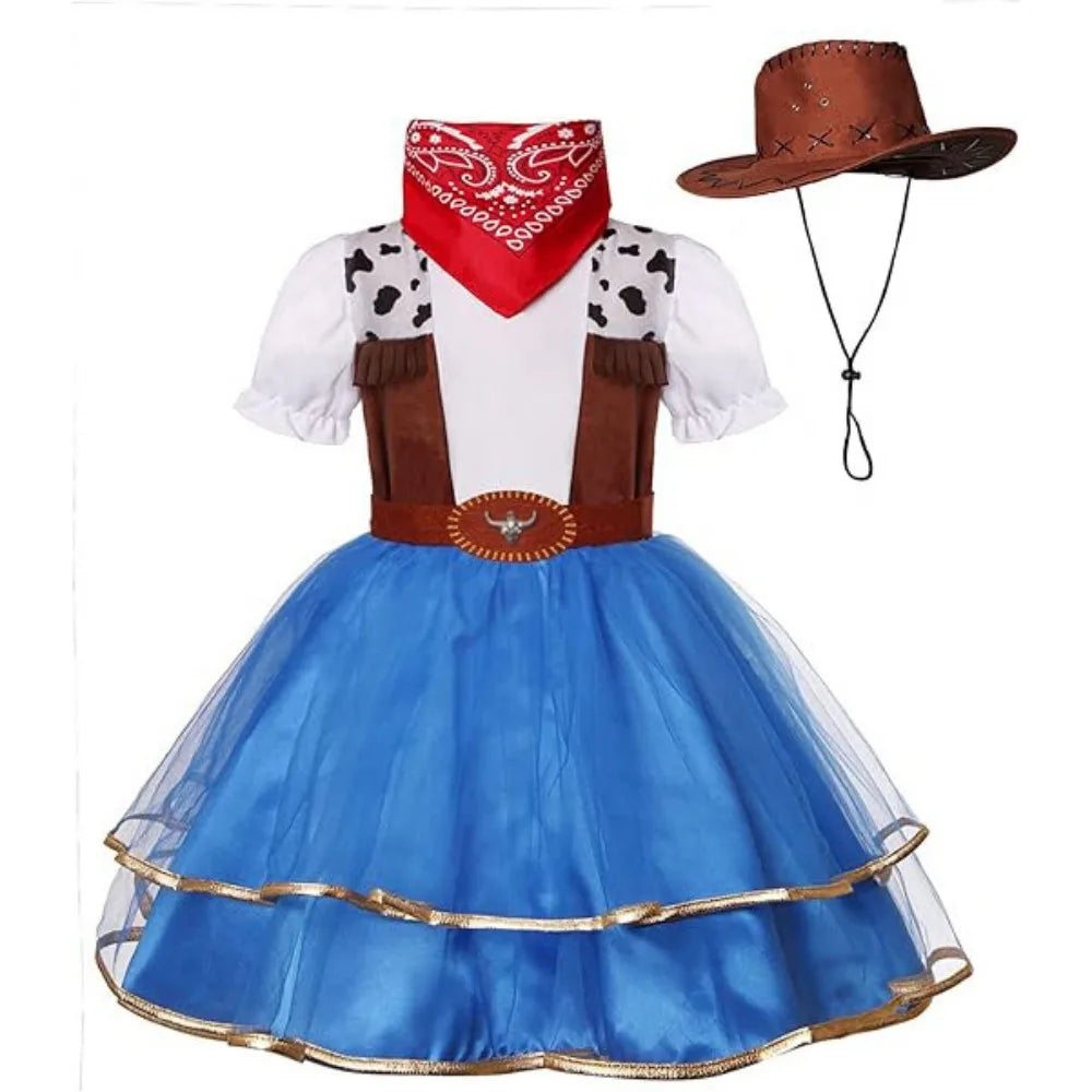 Robe Cowgirl Bleue Fille Stylé