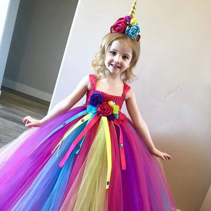 Robe Elégante Colorée Licorne