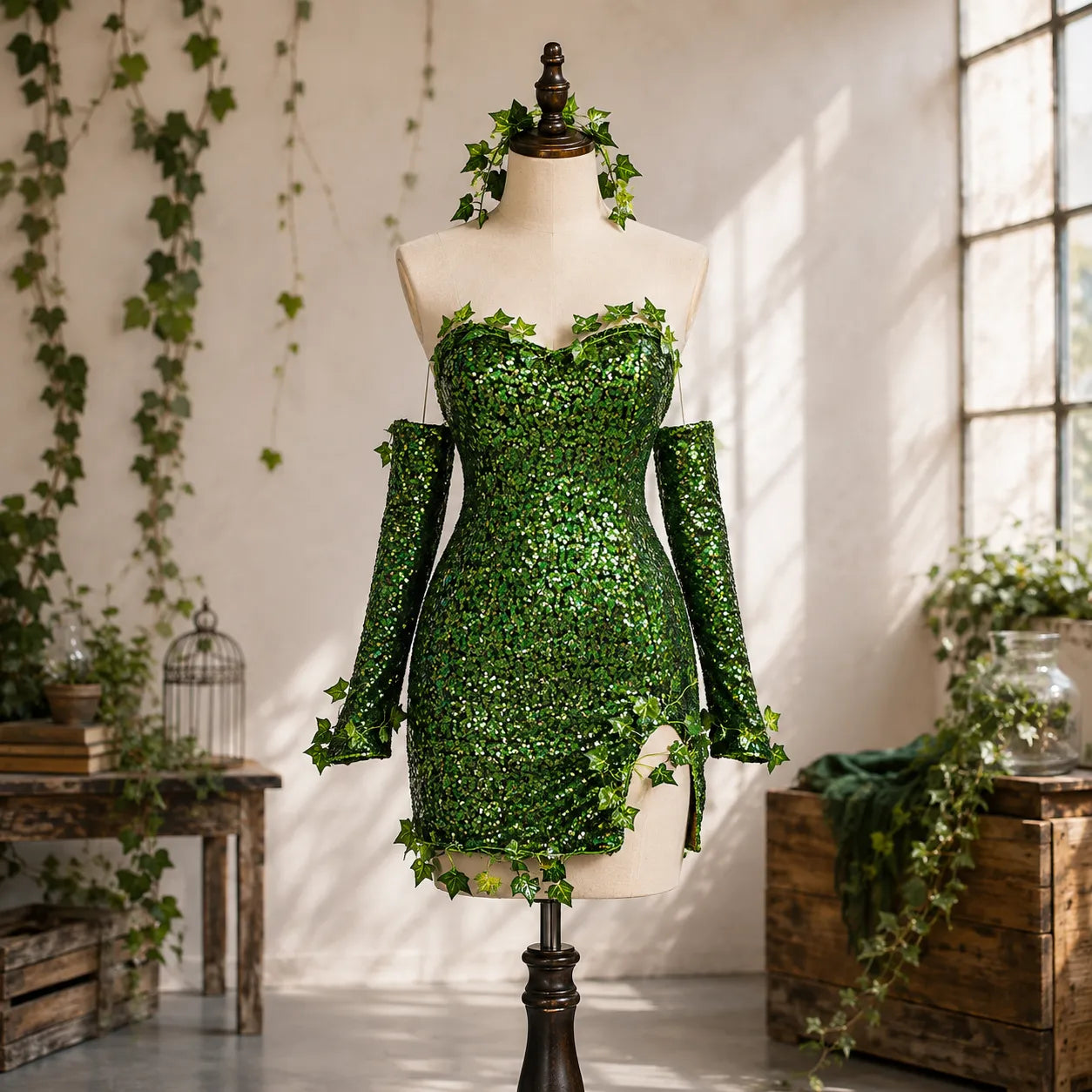 Robe Fée de Forêt Pailletée chic