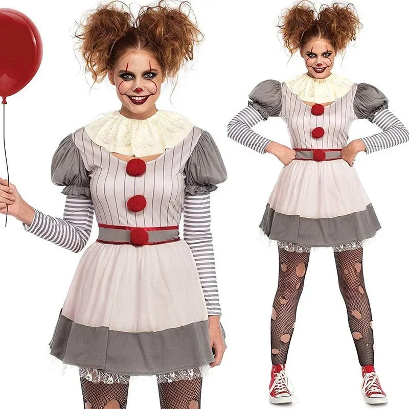 Robe Grise Clown Effrayante Femme Design