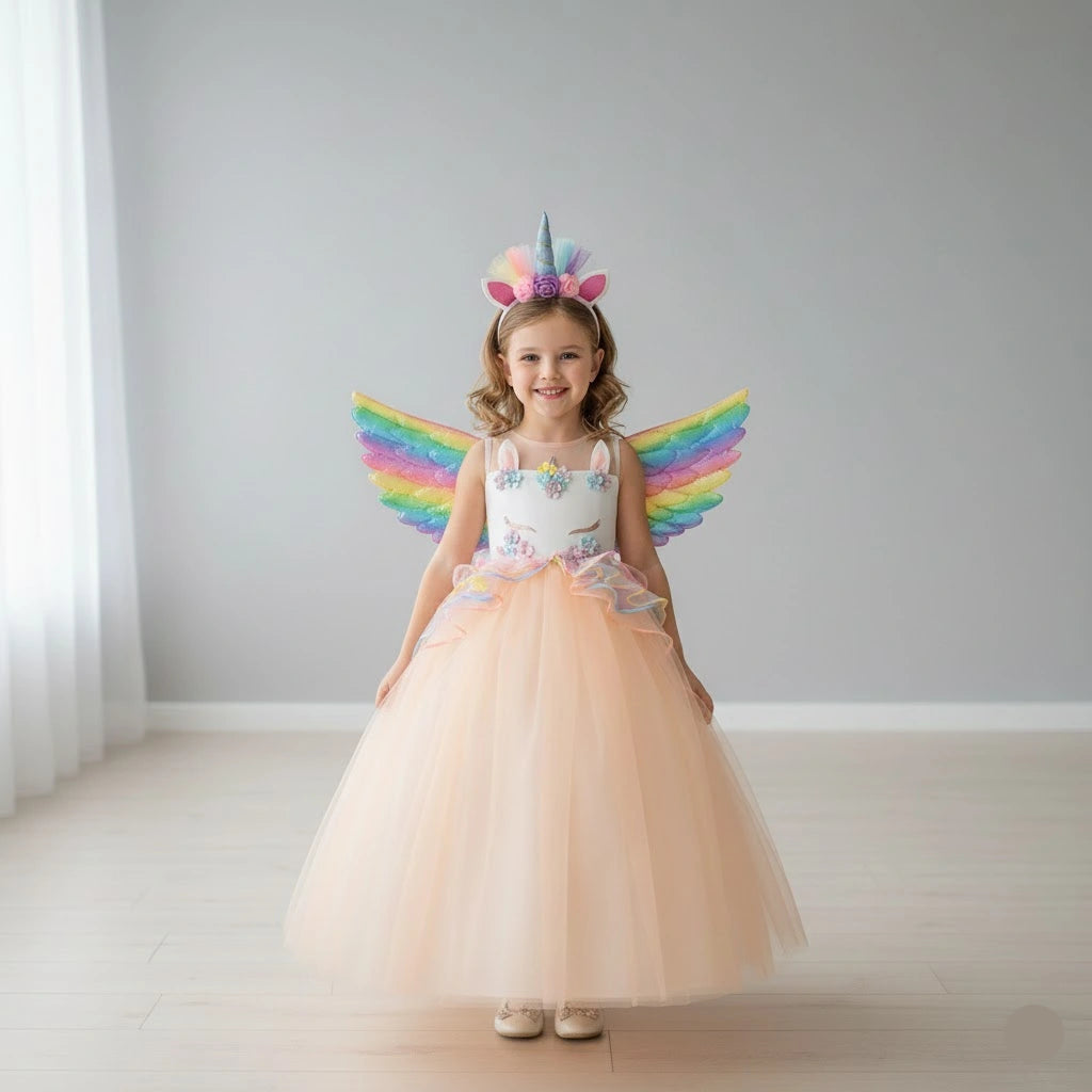 Robe Licorne Jaune Haut de Gamme