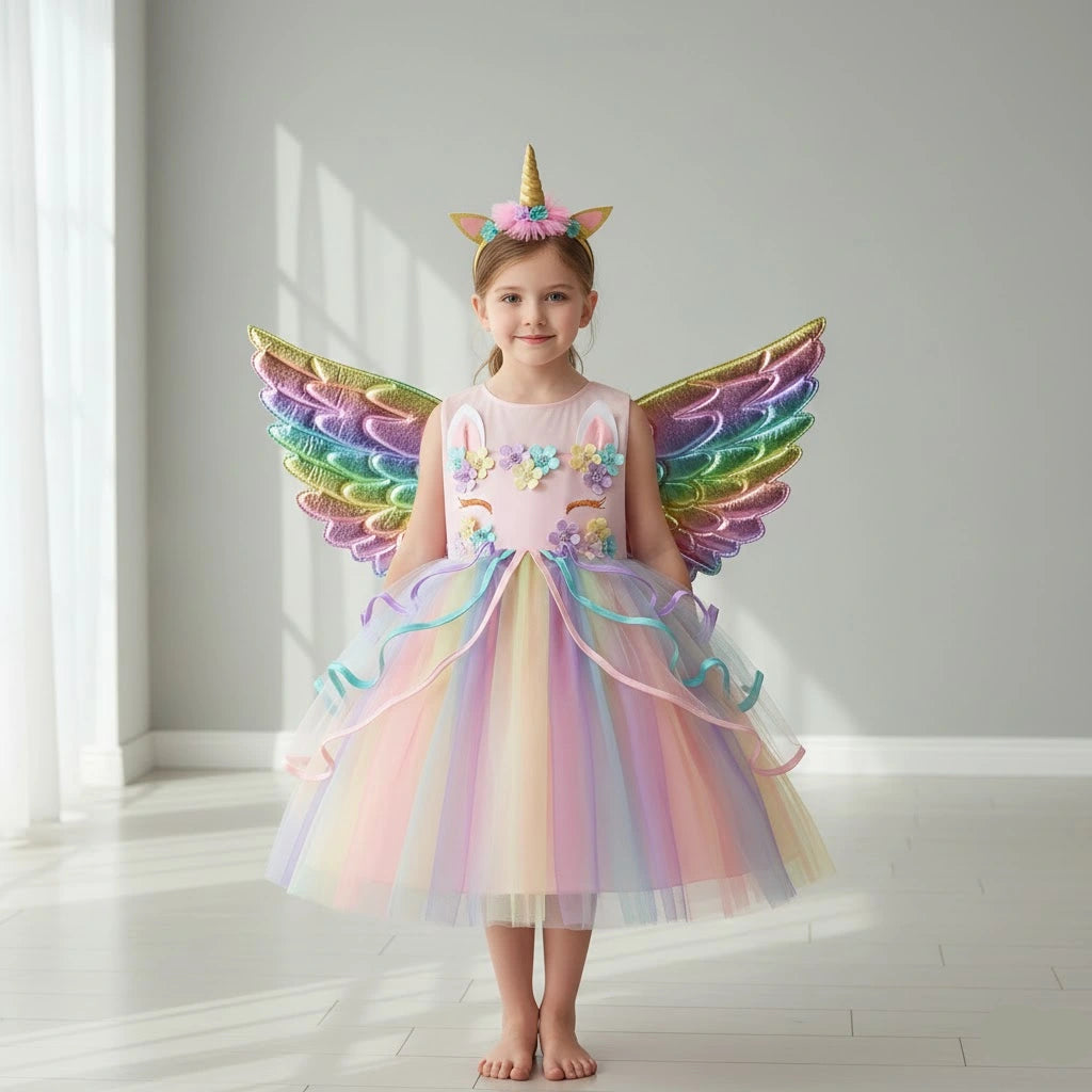 Robe Licorne Rose Raffinée