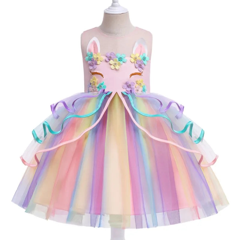 Robe Licorne Rose Raffinée de qualité