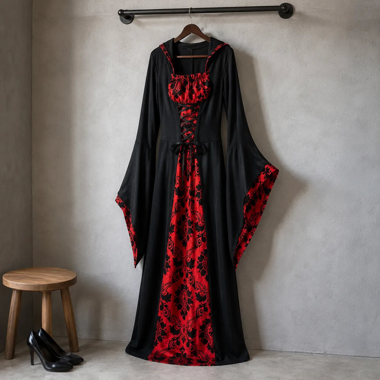 Robe Sirène à Manches Evasées Cool