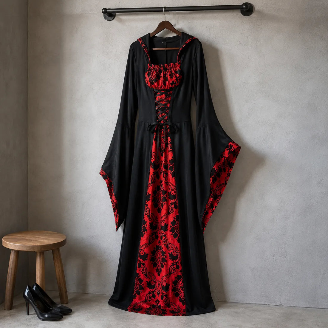 Robe Sirène à Manches Evasées Cool